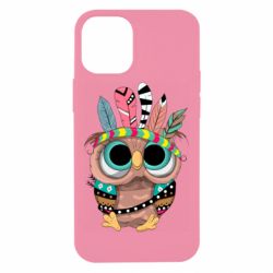 Чехол для iPhone 12 mini Little owl with feathers - PrintSalon