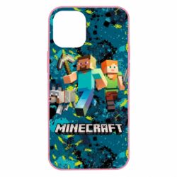 Чохол для iPhone 12 mini Minecraft Steve Alex And Dog - PrintSalon