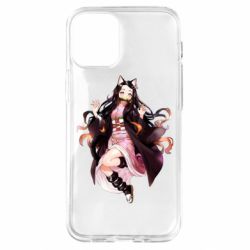 Чохол для iPhone 12 mini Nezuko cat - PrintSalon