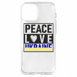Чехол для iPhone 12 mini PEACE LOVE UKRAINE - PrintSalon