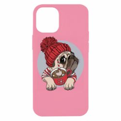 Чехол для iPhone 12 mini Pug And Coffee - PrintSalon
