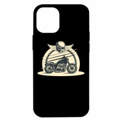 Чехол для iPhone 12 mini Skull and Bike - PrintSalon
