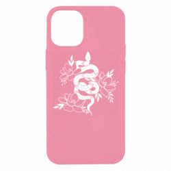 Чехол для iPhone 12 mini Snake with flowers - PrintSalon