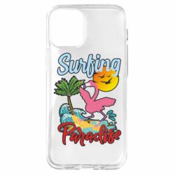 Чехол для iPhone 12 mini Surfing Paradise Flamingo - PrintSalon