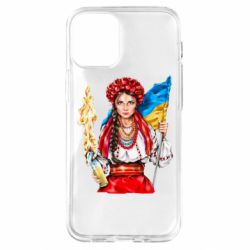 Чехол для iPhone 12 mini Украинская девушка в венку - PrintSalon
