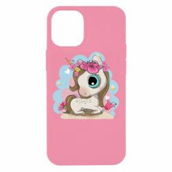 Чехол для iPhone 12 mini Unicorn with flowers - PrintSalon