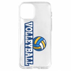 Чехол для iPhone 12 mini Volleyball text and ball - PrintSalon