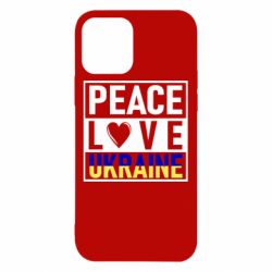 Чехол для iPhone 12 PEACE LOVE UKRAINE - PrintSalon