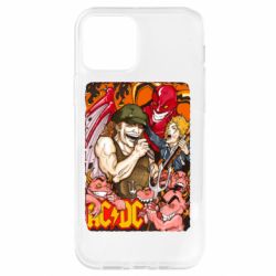 Чехол для iPhone 12 Pro AC DC Art Banner-PrintSalon Чехол для iPhone 12 Pro AC DC Art Banner