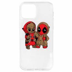 Чехол для iPhone 12 Pro Baby Groot And Deadpool - PrintSalon