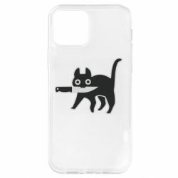 Чехол для iPhone 12 Pro Cat with a knife - PrintSalon