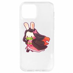 Чехол для iPhone 12 Pro Chibi Bunny Kamado Nezuko - PrintSalon