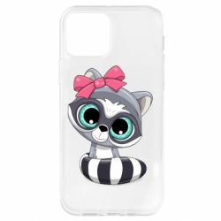 Чехол для iPhone 12 Pro Cute raccoon - PrintSalon