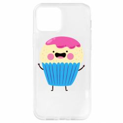 Чехол для iPhone 12 Pro Funny cupcake with smile - PrintSalon