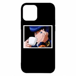 Чехол для iPhone 12 Pro Higashikata Josuke drinking tea - PrintSalon
