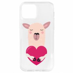 Чехол для iPhone 12 Pro Lama with heart