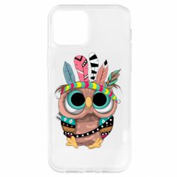Чехол для iPhone 12 Pro Little owl with feathers