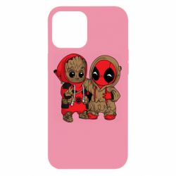 Чехол для iPhone 12 Pro Max Baby Groot And Deadpool - PrintSalon
