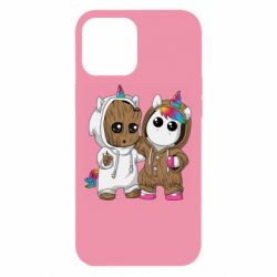 Чехол для iPhone 12 Pro Max Baby Groot And Unicorn - PrintSalon