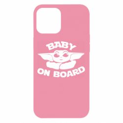 Чехол для iPhone 12 Pro Max Baby on board yoda - PrintSalon