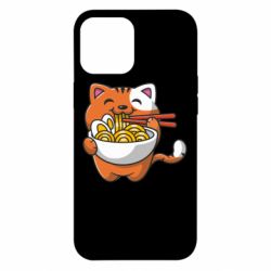 Чехол для iPhone 12 Pro Max Cat and Ramen - PrintSalon