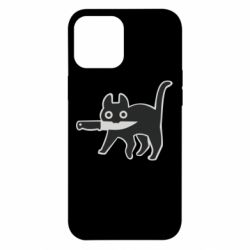Чехол для iPhone 12 Pro Max Cat with a knife - PrintSalon