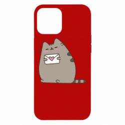 Чехол для iPhone 12 Pro Max Cat with a letter - PrintSalon
