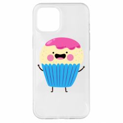 Чехол для iPhone 12 Pro Max Funny cupcake with smile - PrintSalon