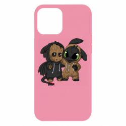 Чехол для iPhone 12 Pro Max Groot And Toothless - PrintSalon