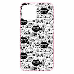 Чохол для iPhone 12 Pro Max Коти патерн - PrintSalon