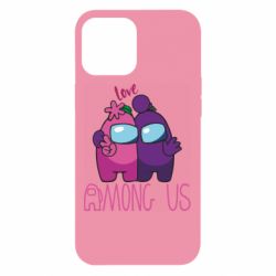 Чехол для iPhone 12 Pro Max Love is Among Us - PrintSalon