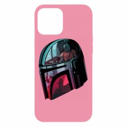 Чехол для iPhone 12 Pro Max Mandalorian Helmet profil - PrintSalon