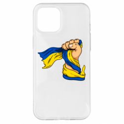 Чехол для iPhone 12 Pro Max Рука с украинским флагом - PrintSalon