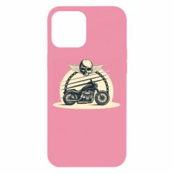 Чехол для iPhone 12 Pro Max Skull and Bike - PrintSalon