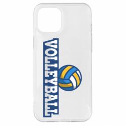 Чехол для iPhone 12 Pro Max Volleyball text and ball - PrintSalon