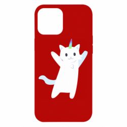 Чехол для iPhone 12 Pro Max White cheerful cat - PrintSalon