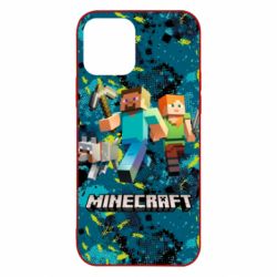 Чохол для iPhone 12 Pro Minecraft Steve Alex And Dog - PrintSalon
