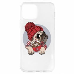 Чехол для iPhone 12 Pro Pug And Coffee - PrintSalon