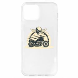 Чехол для iPhone 12 Pro Skull and Bike - PrintSalon