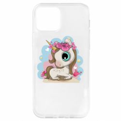 Чехол для iPhone 12 Pro Unicorn with flowers - PrintSalon