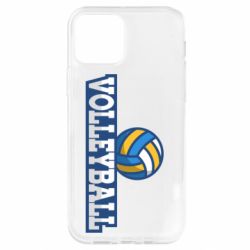 Чехол для iPhone 12 Pro Volleyball text and ball - PrintSalon