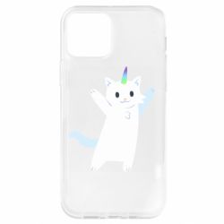 Чехол для iPhone 12 Pro White cheerful cat