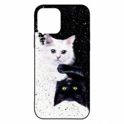 Чехол для iPhone 12 Pro Yin and Yang cats - PrintSalon