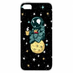 Чохол для iphone 5/5S/SE Astronaut and coffee - PrintSalon