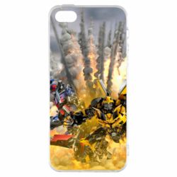 Чохол для iphone 5/5S/SE Bumblebee and Optimus Prime - PrintSalon
