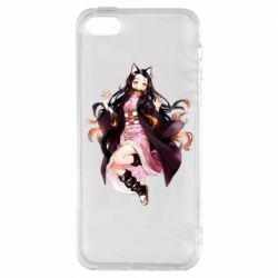 Чохол для iphone 5/5S/SE Nezuko cat - PrintSalon