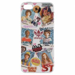 Чехол для iPhone5/5S/SE Очень странные дела. Стикеры - PrintSalon