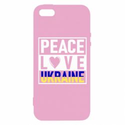 Чехол для iPhone 5 PEACE LOVE UKRAINE - PrintSalon