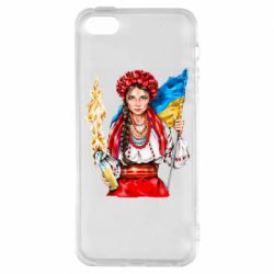 Чохол для iphone 5/5S/SE Українська дівчина у вінку