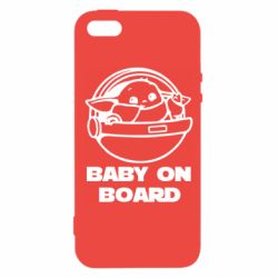 Чехол для iPhone5/5S/SE Вaby on board - PrintSalon